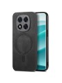 Предпазен гръб от еко кожа съвместим с MagSafe за Xiaomi Redmi Note 14 Pro+ 5G - черен