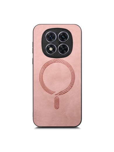 Предпазен гръб от еко кожа съвместим с MagSafe за Xiaomi Redmi Note 14 Pro+ 5G - розов Предпазен гръб от еко кожа съвместим с MagSafe за Xiaomi Redmi Note 14 Pro+ 5G - розов