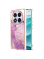 Предпазен удароустойчив гръб с цветни шарки за Xiaomi Redmi Note 14 Pro 5G - лилав