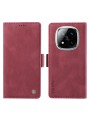Калъф от еко кожа тип портмоне за Xiaomi Redmi Note 14 Pro 5G - червен