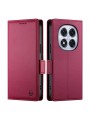 Калъф от еко кожа тип портмоне за Xiaomi Redmi Note 14 Pro 5G - червен