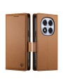 Калъф от еко кожа тип портмоне за Xiaomi Redmi Note 14 Pro 5G - кафяв