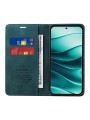 Калъф от еко кожа тип портмоне с RFID  блокираща технология за Xiaomi Redmi Note 14 Pro+ 5G - зелен