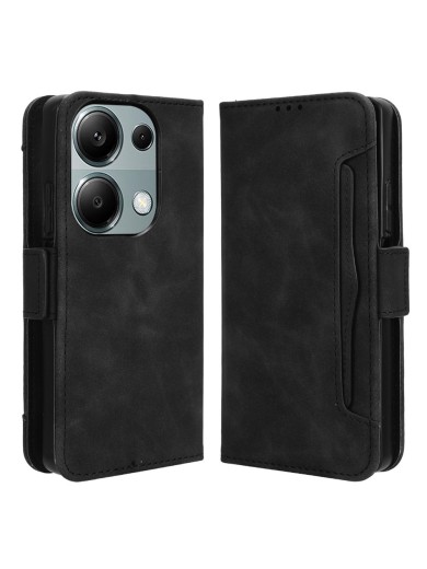 Калъф от еко кожа тип портмоне за Xiaomi Redmi Note 14S - черен