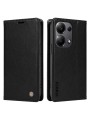 Калъф от еко кожа тип портмоне за Xiaomi Redmi Note 14S - черен