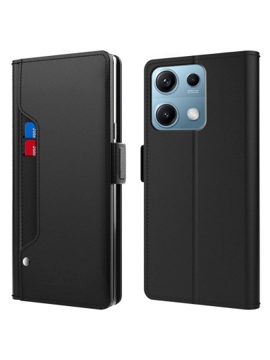 Калъф от еко кожа тип портмоне с огледало за Xiaomi Redmi Note 14S
