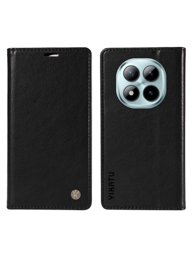 Калъф от еко кожа тип портмоне за Xiaomi Redmi Note 15 Pro+ - черен