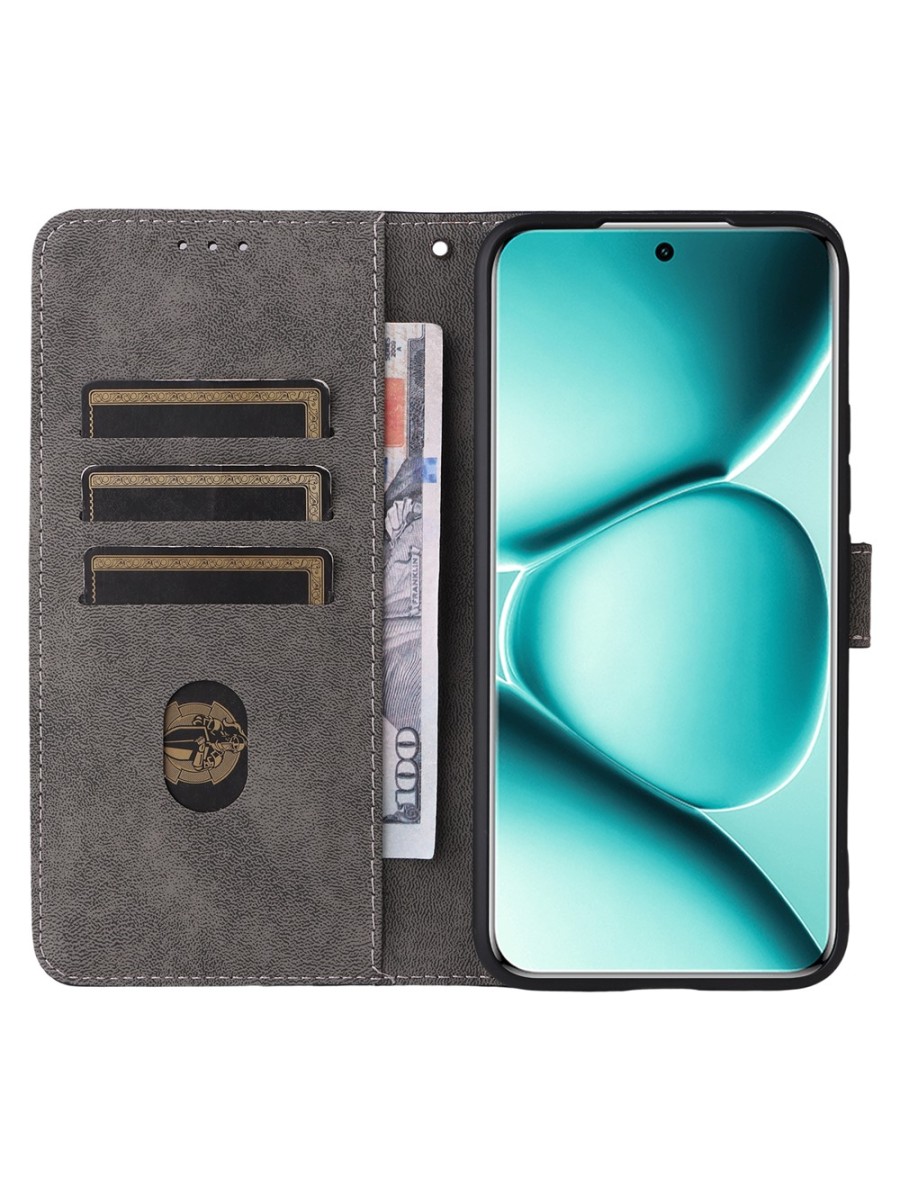 Калъф от еко кожа тип портмоне с RFID блокиране за Xiaomi Redmi Note 15 Pro+ - черен