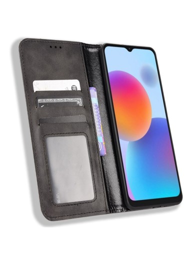 Калъф от еко кожа тип портмоне за ZTE Blade A52 - черен
