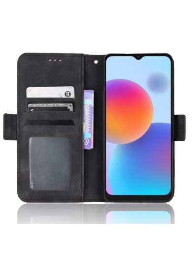 Калъф от еко кожа тип портмоне за ZTE Blade A52 - черен