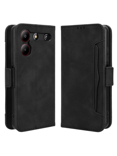 Калъф от еко кожа тип портмоне за ZTE Blade A54 - черен