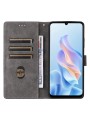 Калъф от еко кожа тип портмоне с RFID блокиране за ZTE Blade A76 - черен