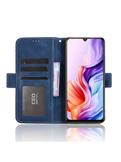 Калъф от еко кожа тип портмоне за ZTE Blade A76 - син