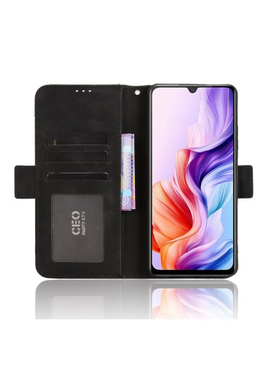 Калъф от еко кожа тип портмоне за ZTE Blade A76 - черен