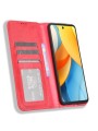 Калъф от еко кожа с ретро текстура тип портмоне за ZTE Blade V60 Design - червен