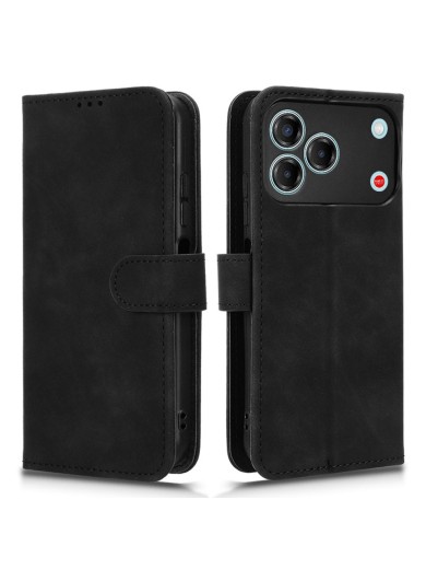 Предпазен калъф от еко кожа за ZTE Blade V80 Design - черен Предпазен калъф от еко кожа за ZTE Blade V80 Design - черен