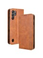 Калъф от еко кожа с мозаечни елементи тип портмоне за ZTE nubia Red Magic 10 Pro+ - кафяв