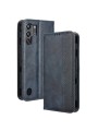 Калъф от еко кожа с мозаечни елементи тип портмоне за ZTE nubia Red Magic 10 Pro+ - син