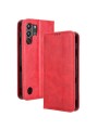 Калъф от еко кожа с мозаечни елементи тип портмоне за ZTE nubia Red Magic 10 Pro+ - червен