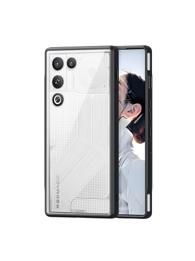 Удароустойчив прозрачен предпазен гръб с черна рамка за ZTE nubia RedMagic 11 Air