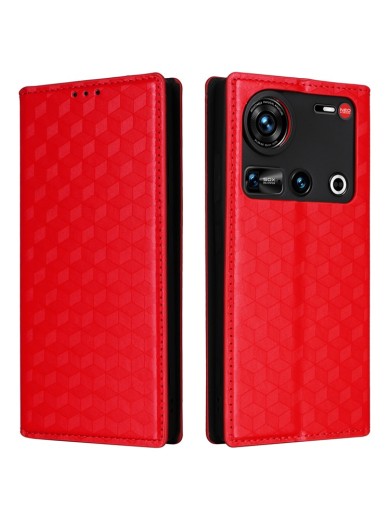 Калъф от еко кожа тип портмоне за ZTE nubia Z70 Ultra - червен