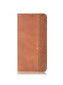 Калъф от еко кожа с ретро текстура тип портмоне за ZTE nubia Z70S Ultra - кафяв